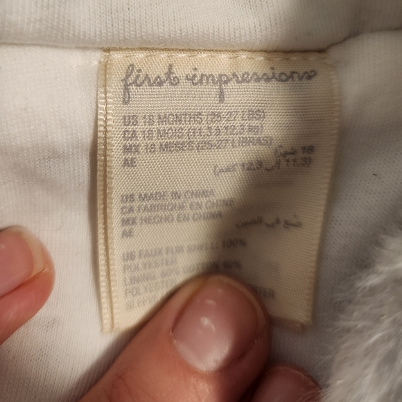 Faux Fur Snow Leopard Coat 12-18 months - Picture 3 of 5